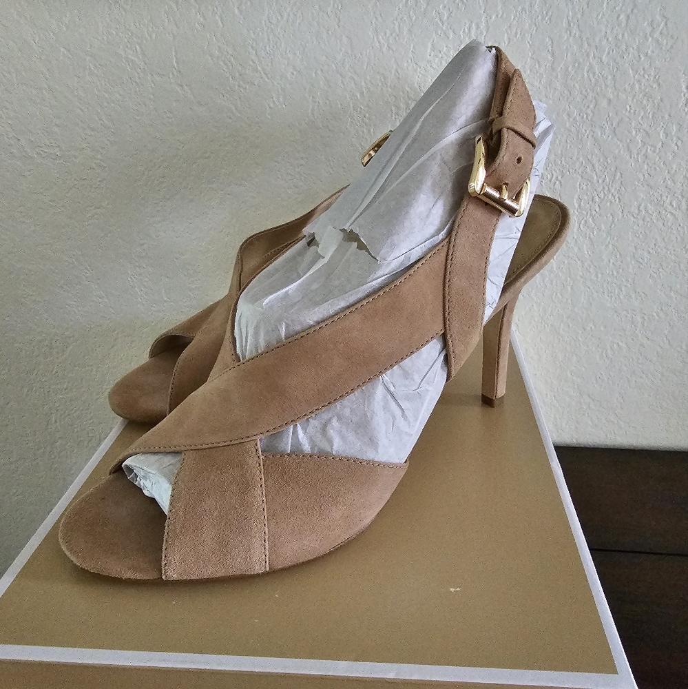 Michael Kors Becky Suede slingback sandal.